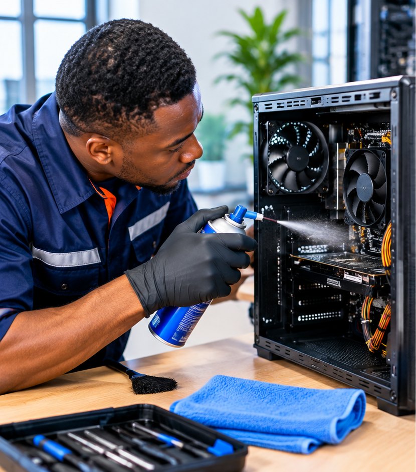 Maintenance préventive et dépoussiérage d’unités centrales — photo 2